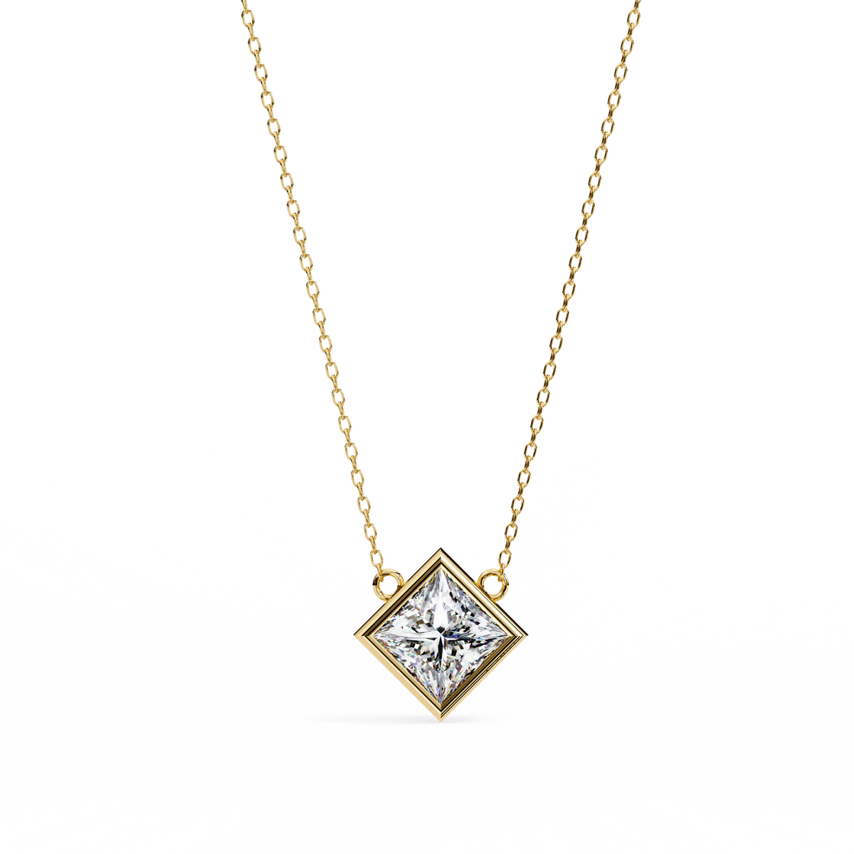 LUMIÈRE  PRINCESS-CUT DIAMOND PENDANT