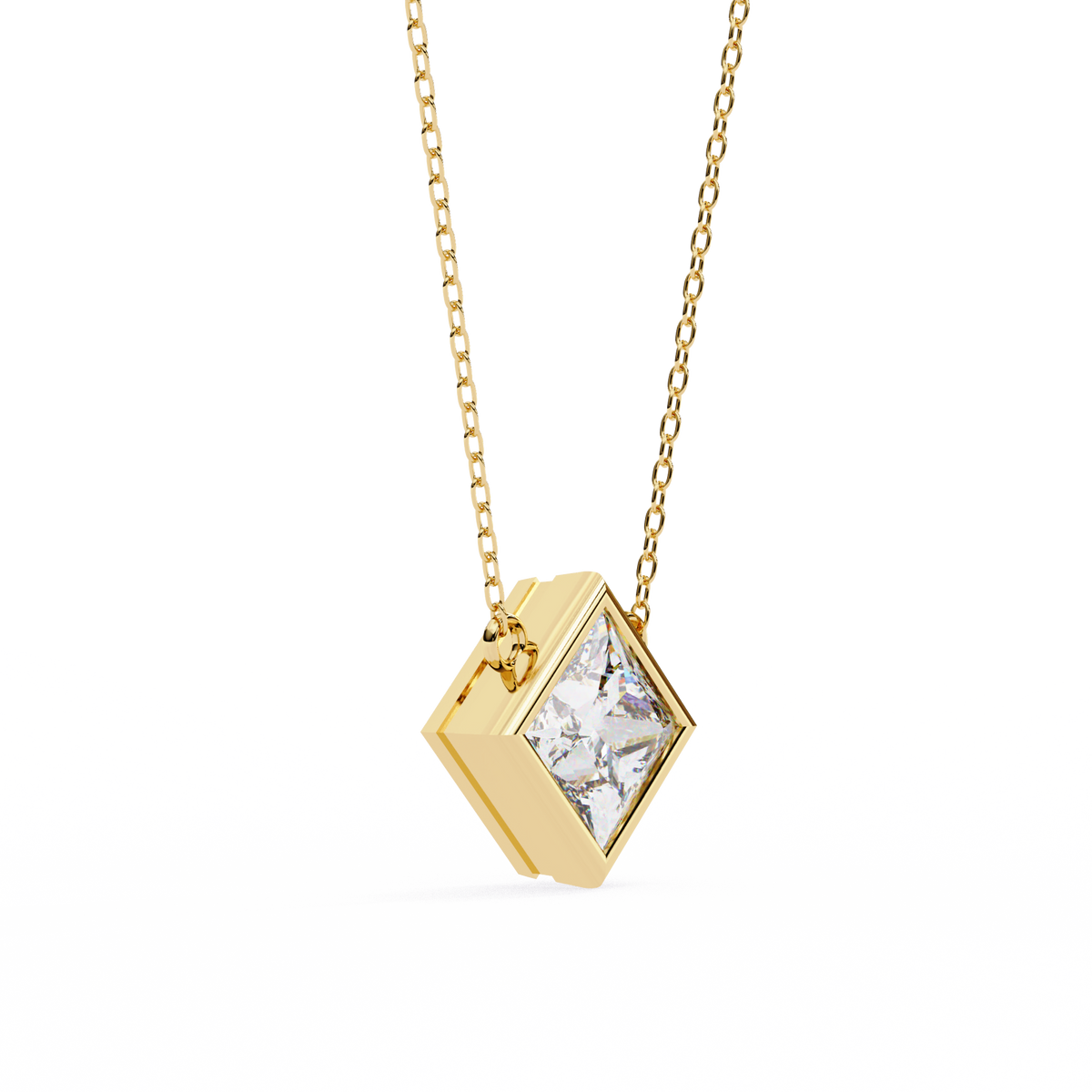 LUMIÈRE  PRINCESS-CUT DIAMOND PENDANT