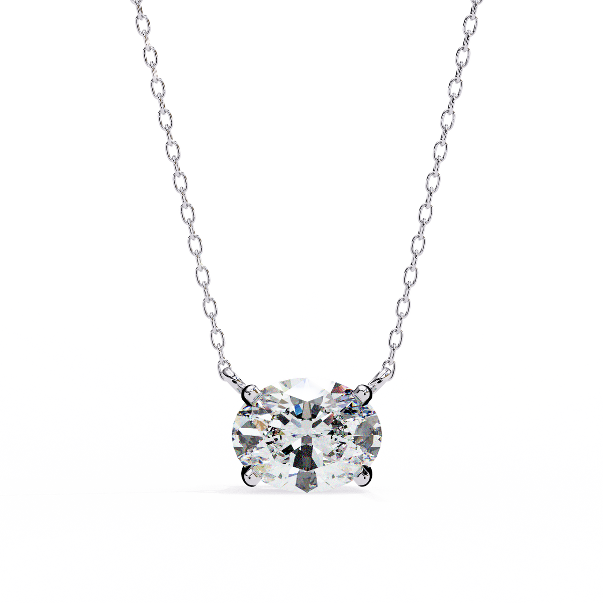Virelle Oval-Cut Diamond Pendant