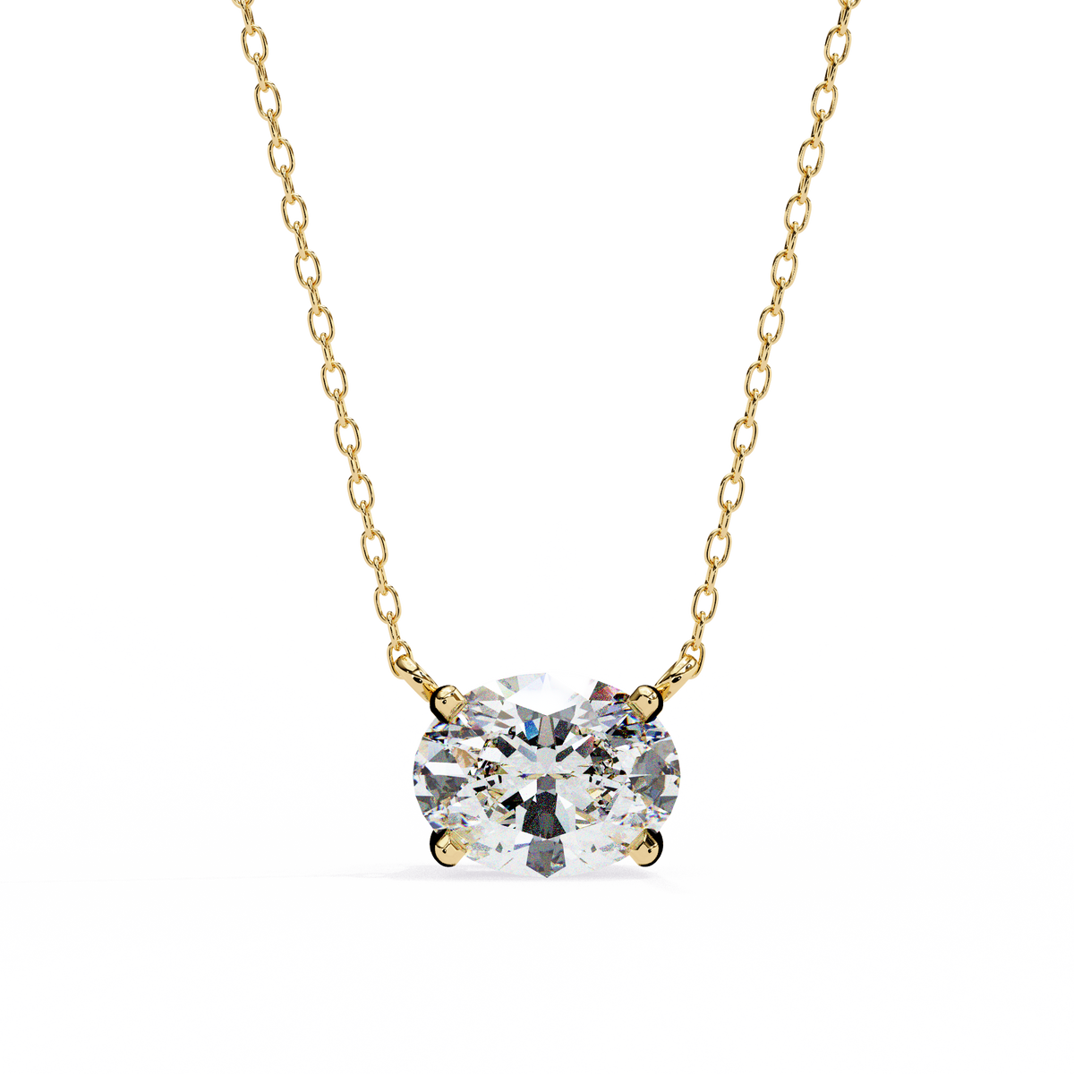 Virelle Oval-Cut Diamond Pendant