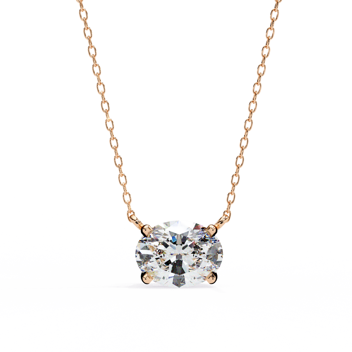 Virelle Oval-Cut Diamond Pendant