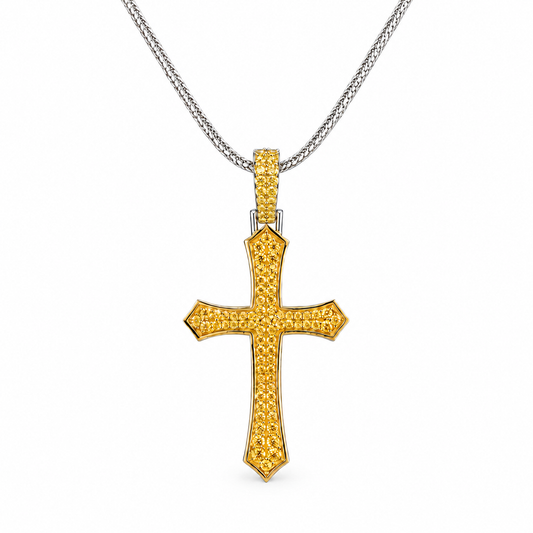 Aurelia Yellow Diamond Cross Pendant