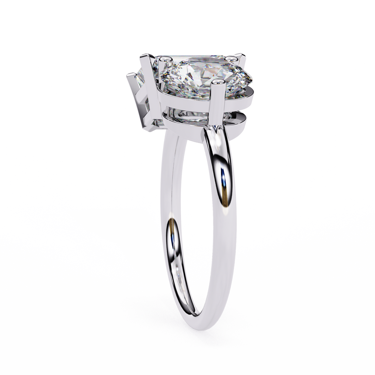 Radiant & Round Toi et Moi Diamond Ring