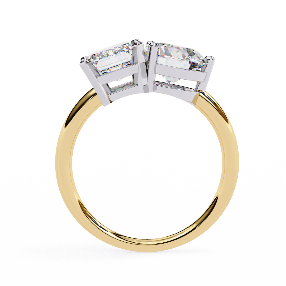Radiant & Round Toi et Moi Diamond Ring
