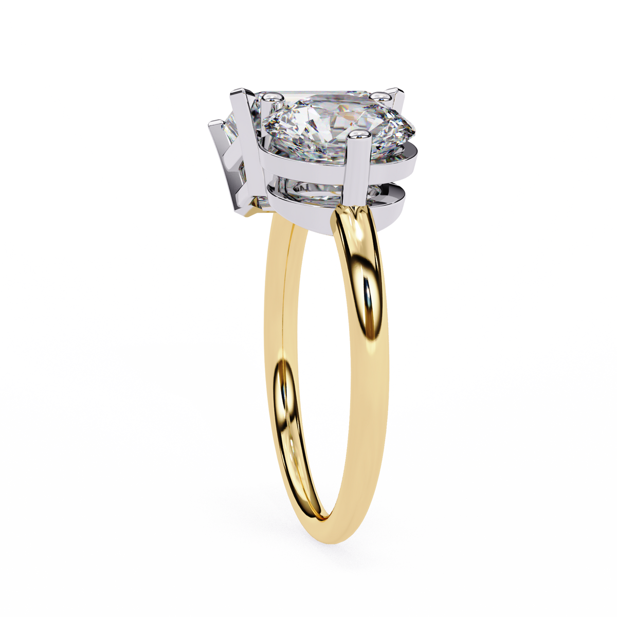 Radiant & Round Toi et Moi Diamond Ring